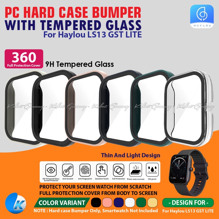 Hard Case For Haylou GST Lite LS13 Case With Tempered Glass