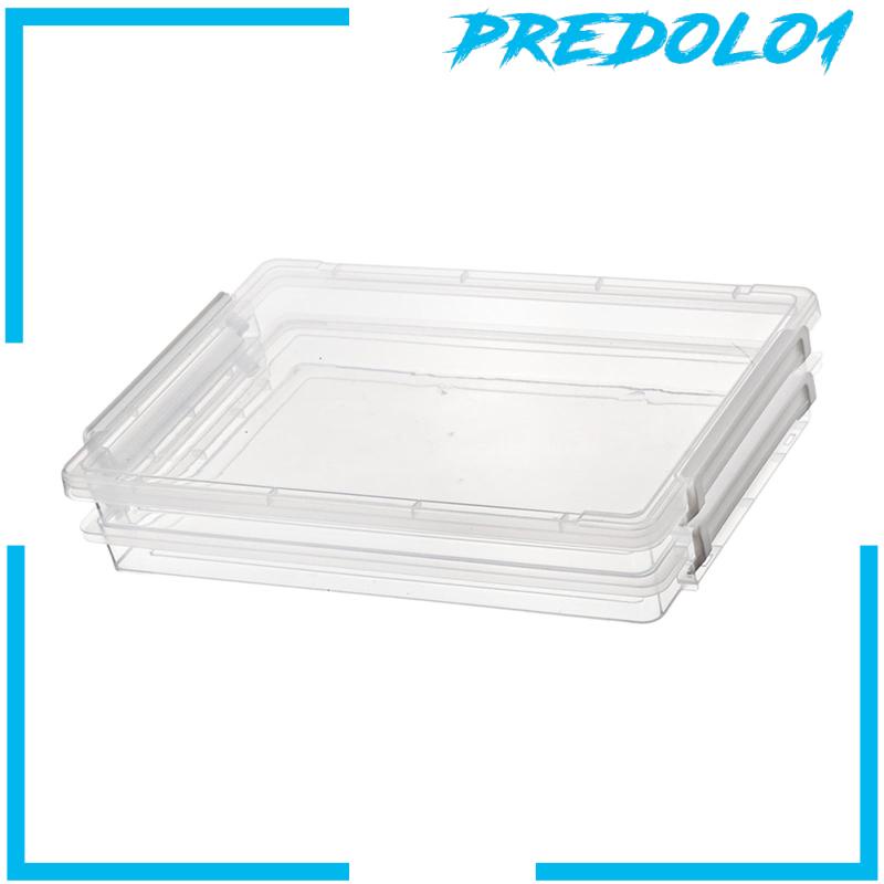 [Predolo1] Kotak Penyimpanan File Organizer Kertas Meja Portable Stackable Untuk Travel Personal