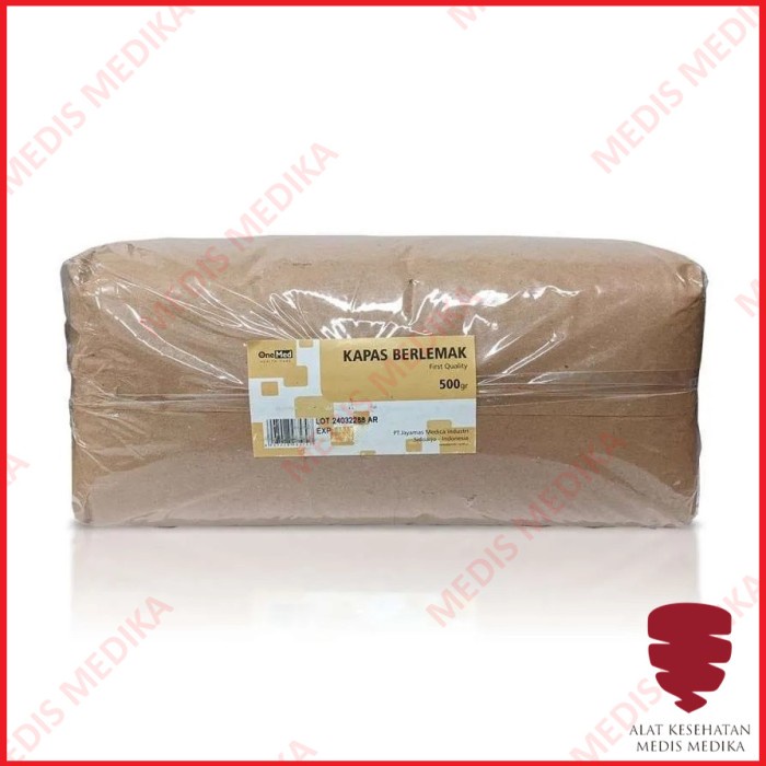 Kapas Berlemak 500 Gram Onemed Pembalut Gulung Katun Laboratorium Roll 500Gr 500Gram Gr