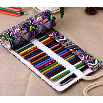 

SPCR Tas Tempat Pensil Gulung Canvas 48 Slot 20.5x56cm E4N723