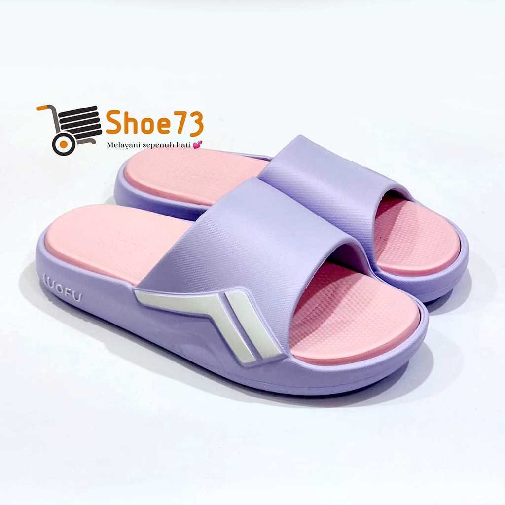 Sandal wanita slipper/slide/selop | LUOFU E 6213 - E15CW