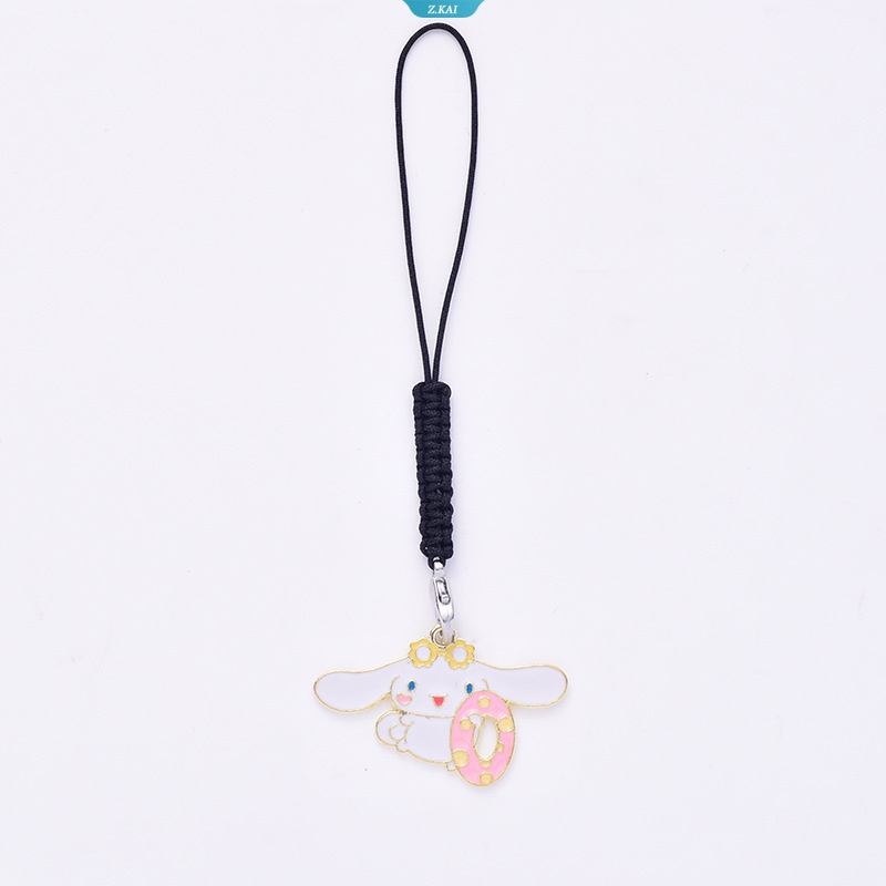 New Sanrios Kawaii Cinnamoroll Kartun Ponsel Lanyard Tas Liontin Kreatif Anime Gantungan Kunci Gadis Perhiasan Mainan Anak Hadiah [ZK]