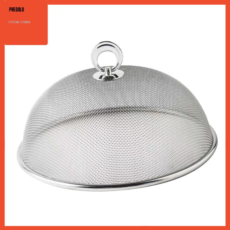 [Predolo] Jaring Saji Makanan Stainless Steel Tahan Debu Reusable Plate Serving Covers Food Dome Lid Untuk Panggangan Camping Rumah BBQ