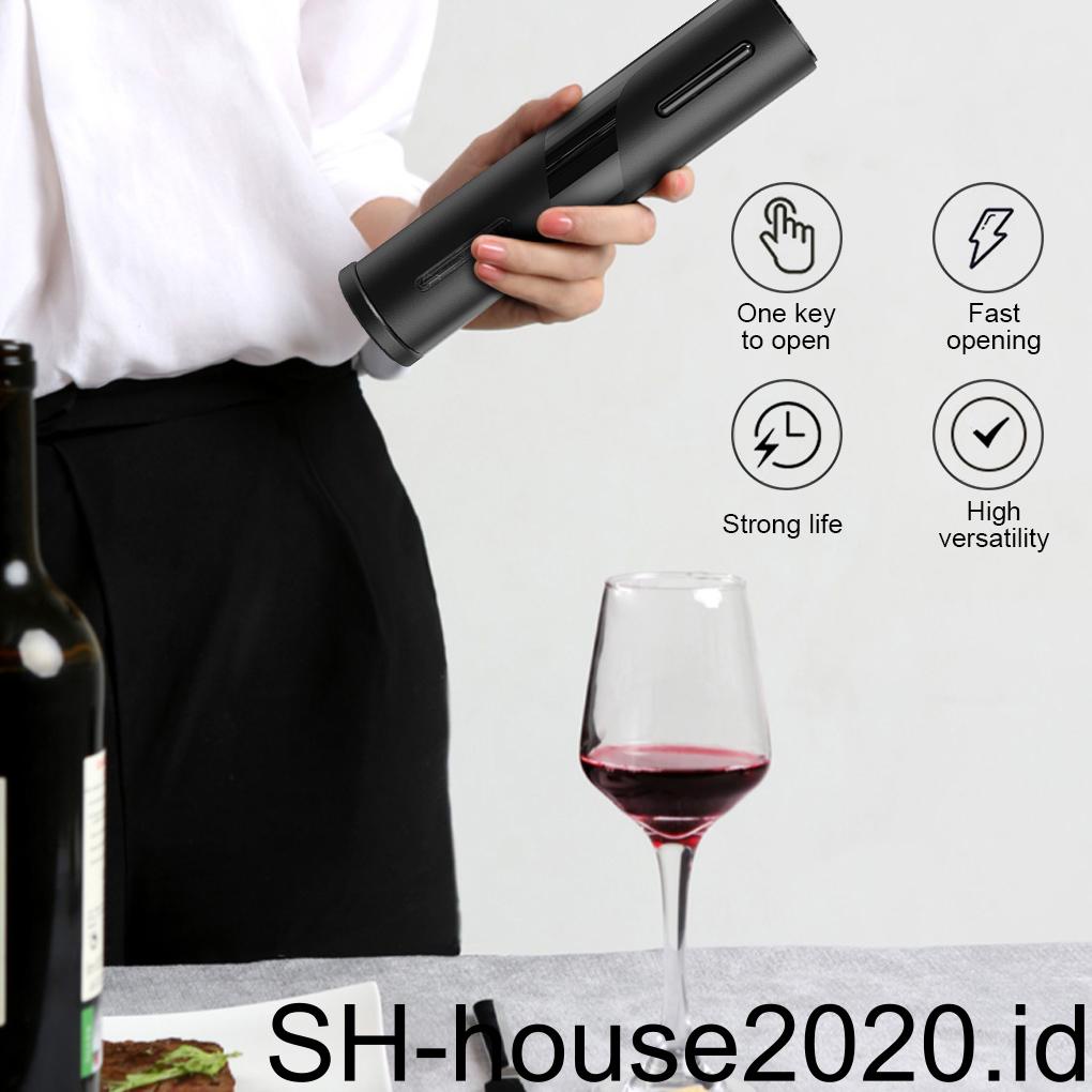 Wine Remover Stainless Elektrik Pembuka Botol Otomatis Foil Slicer Reusable Cordless Tool