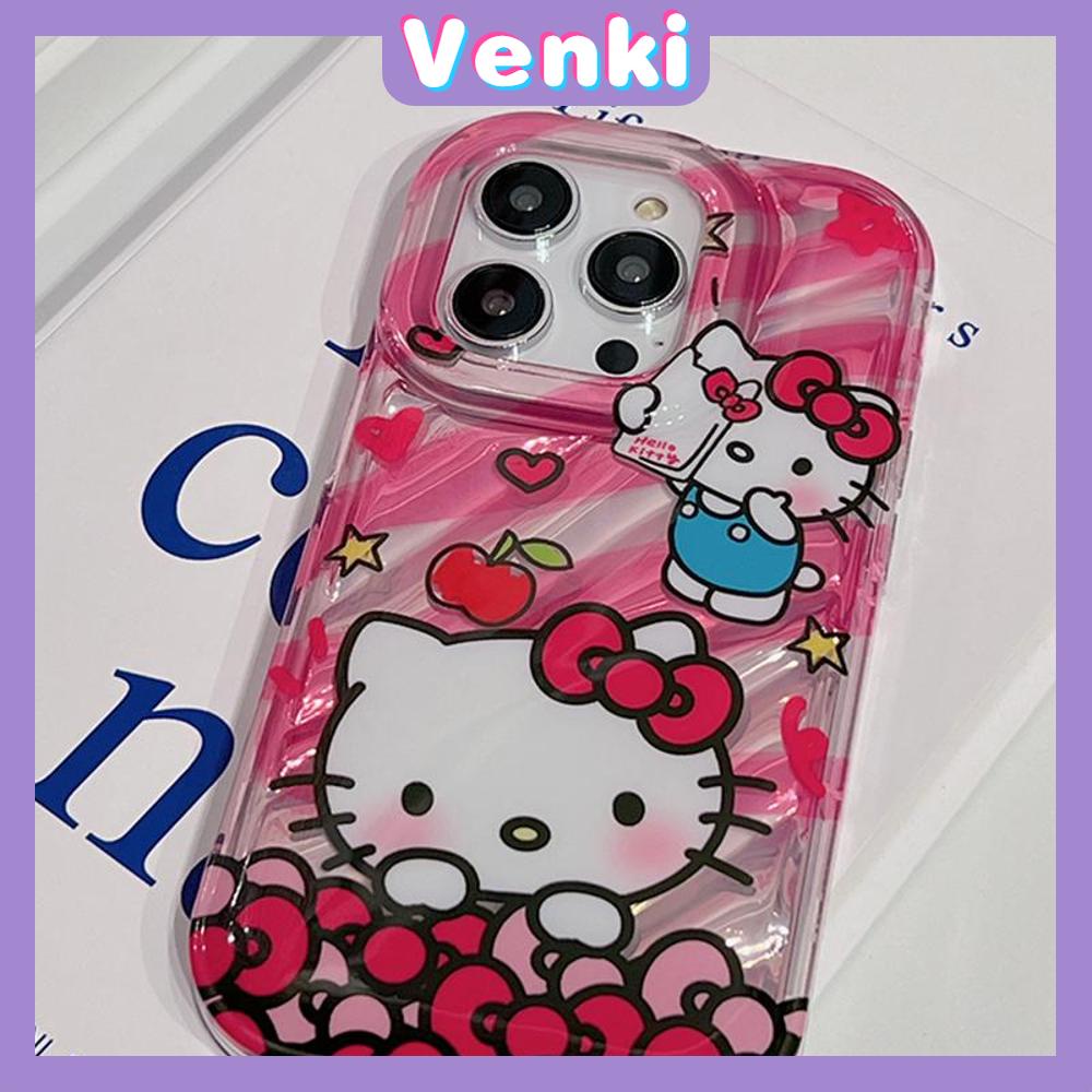 VENKI - For iPhone 11 iPhone Case Laser Reflective Transparent Phone Case TPU Soft Shockproof Airbag Case Protective Camera Cute Pink Cat Compatible with iPhone 14 13 Pro max 12