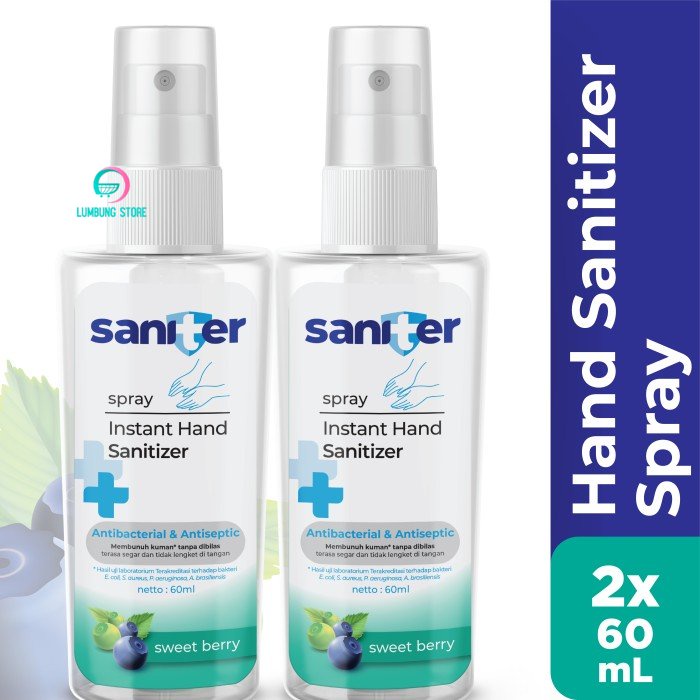 Saniter Hand Sanitizer Spray Sweet Berry - 60ml - Isi 2