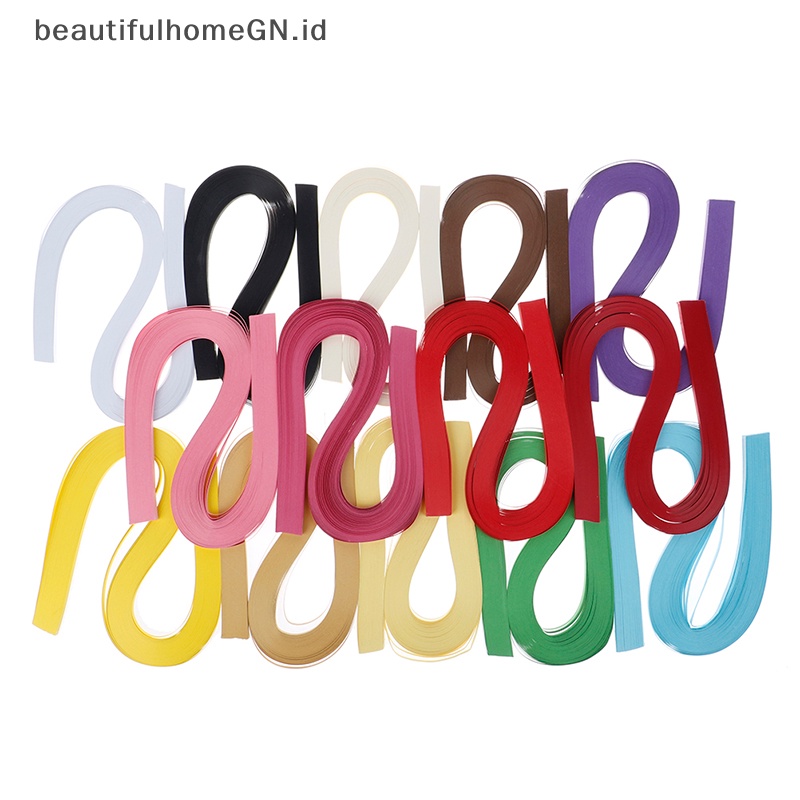 {Cantik} 120pcs/set Paper Quilling Strips Set 5mm 53cm Kertas Untuk Craft DIY Quilling Tool~