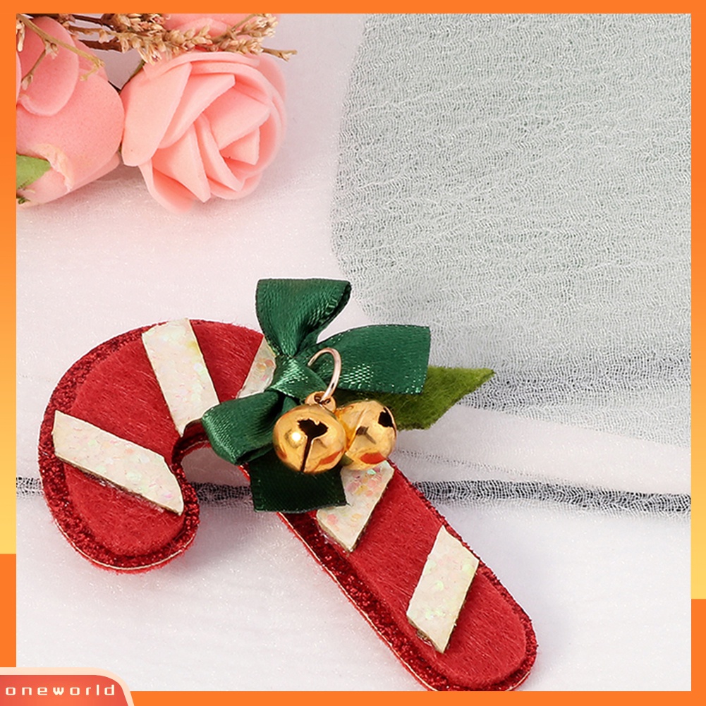 [ONE] Fashion Natal Permen Tebu Korsase Bros Pin Lencana Kain Dekorasi Aksesori