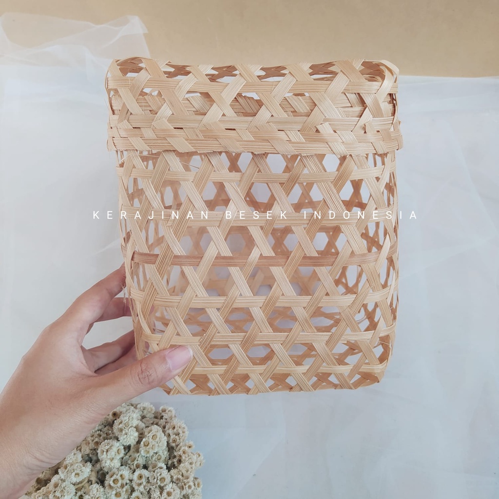 Bambu KERANJANG KOTAK PANJANG//  Keranjang bambu// Keranjang murah// Tempat hampers// Anyaman bambu/