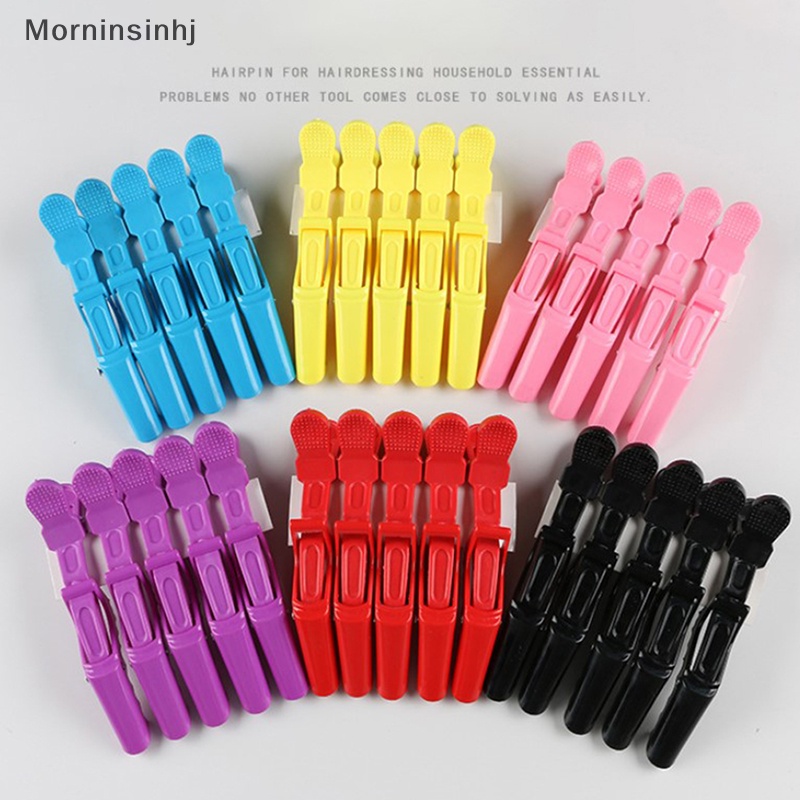 Mornin 5pcs/lot Klip Rambut Plastik Hairdressing Clamp Claw Section Alligator Clips Barber Untuk Salon Styling Aksesoris Rambut Jepit Rambut id