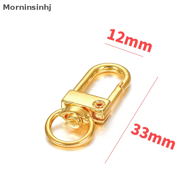 Mornin 10pcs/lot 12*33mm Alloy Rotatable Lobster Clasp Dog Key Chains Buckle Bag Hook Gantungan Kunci Konektor Untuk Membuat Perhiasan DIY Temuan id