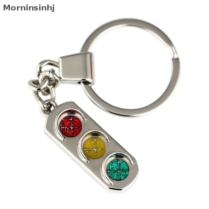 Mornin Baru Lampu Lalu Lintas Mini Gantungan Kunci Mobil Rantai Klasik 3D Keyfob Keychain Hadiah id