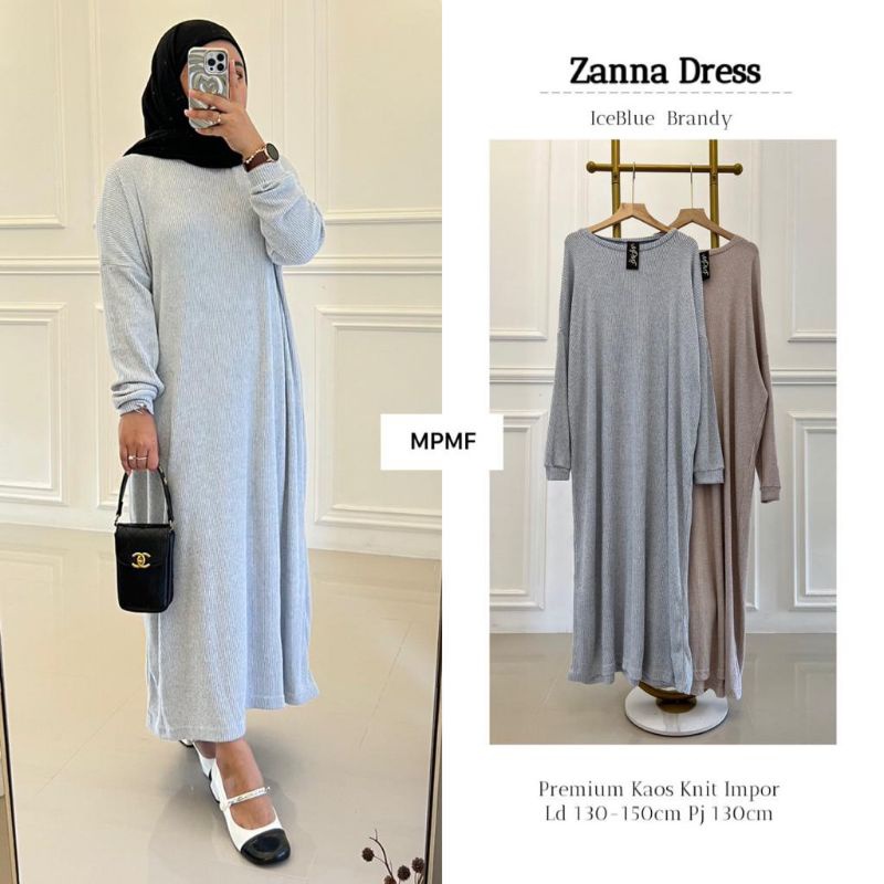 ZANNA DRESS ORI MPMF | Kaos Knit Impor