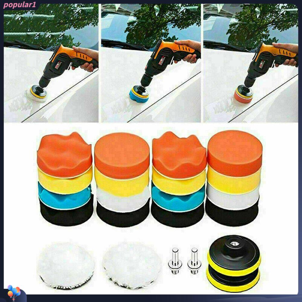 Populer 11pcs 3 &quot;Buffing Waxing Spons Bantalan Tahan Lama Auto Body Care Menghilangkan Goresan Waxing Buffing Kit