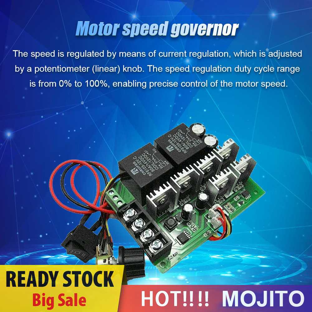 Dc12v 24V 36V Brush Motor Speed Controller 2000W 40A Modul Gubernur Motor