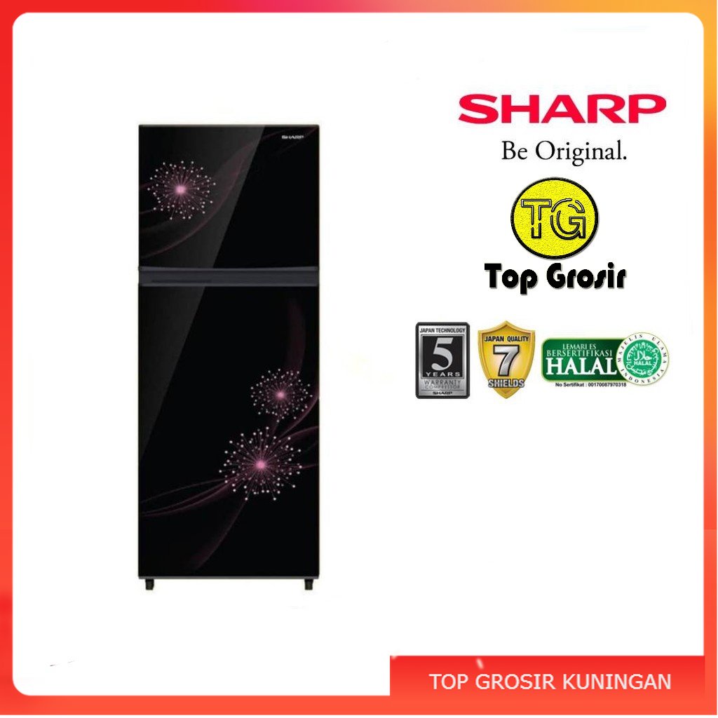 (SIAP KIRIM) LEMARI ES 2 PINTU SHARP SJ 237 MG KULKAS SHARP SJ237MG KUNINGAN