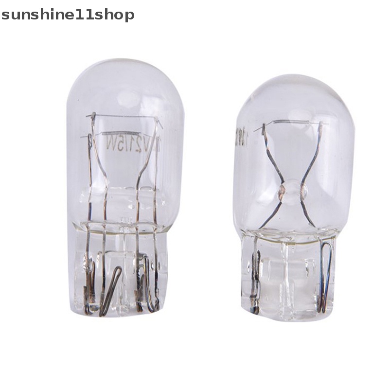 Sho 10pcs T20 W21/5W Lampu Sinyal Haen Bulb Clear Orange Siang Hari N