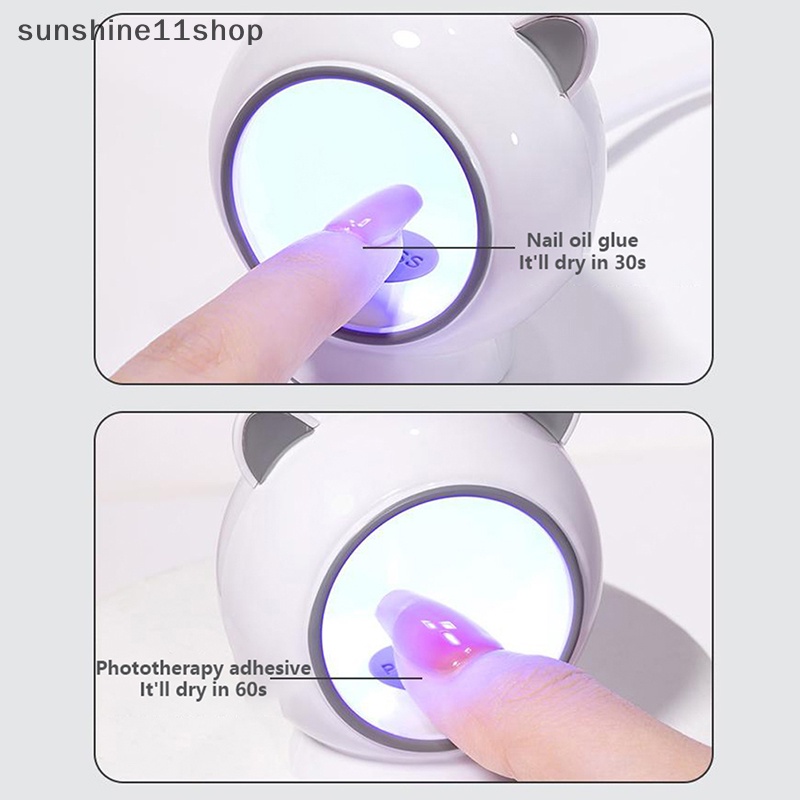 Sho 6W Pengering Kuku Mini USB UV Lampu LED Nail Art Putih Bentuk Telur Desain 120S Cepat Kering N