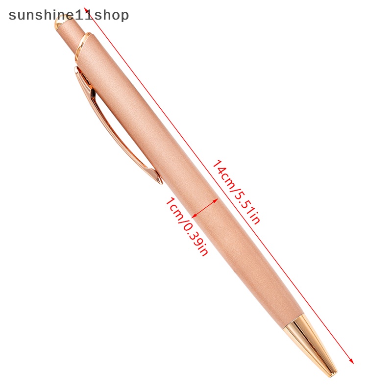 Sho Pena Ballpoint Logam Rose Gold Kreatif Tekan Bolpoin Bisnis Iklan Hadiah Perlengkapan Alat Tulis Sekolah Aksesori Kantor N