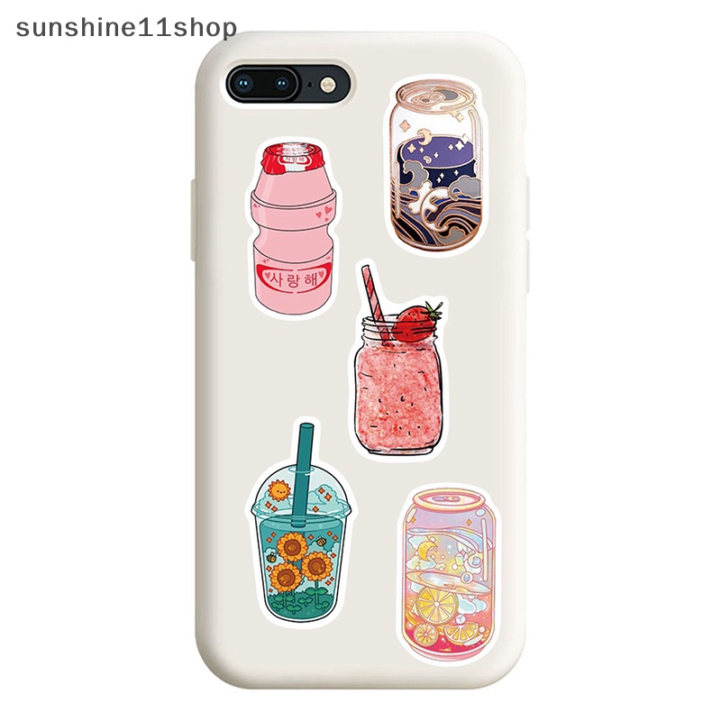 Sho 50PCS Lucu Botol Minum Stiker Kartun Decals Diary Scrapbook Laptop Ponsel Graffiti Sticker Koper DIY Kreatif Dekorasi N