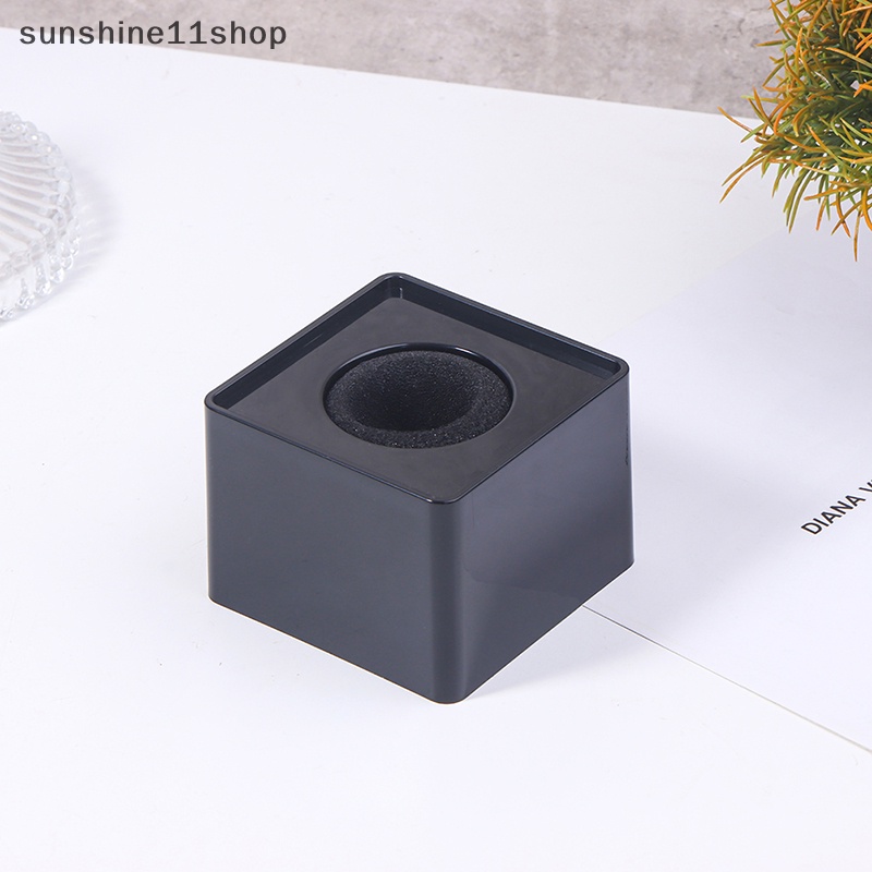 Sho 1Pc Bendera Mikrofon Persegi Stasiun Mic Kubus Interview Square Box Holder Decor N