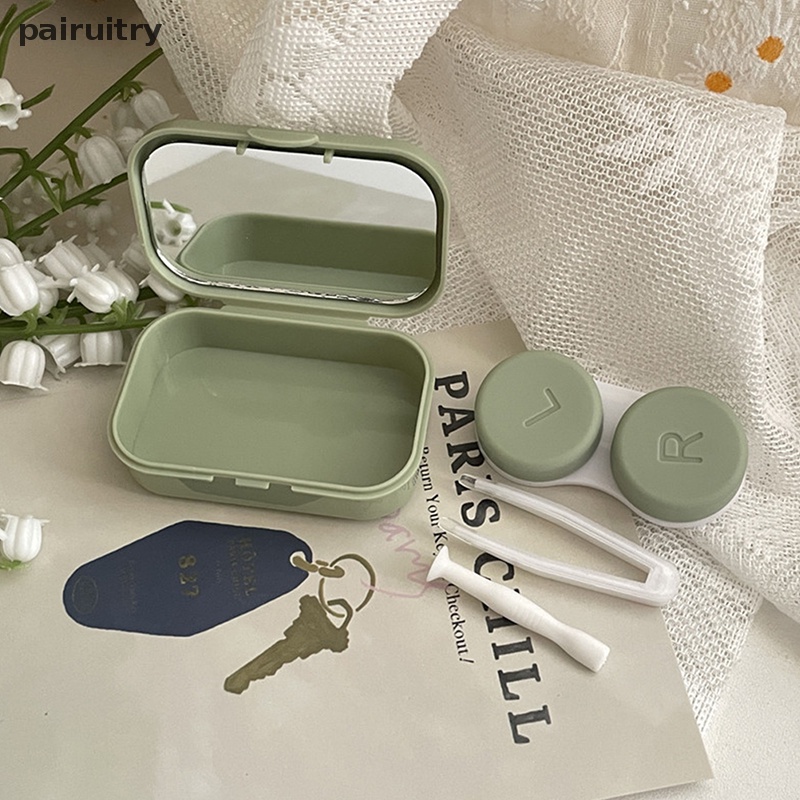 Prt Tas Ransel Kecil Portabel Lucu Beruang Kontak Mata Dengan Cermin Contact Lens Case Kotak Wadah Lensa Berwarna Untuk Pesta Travel Set PRT
