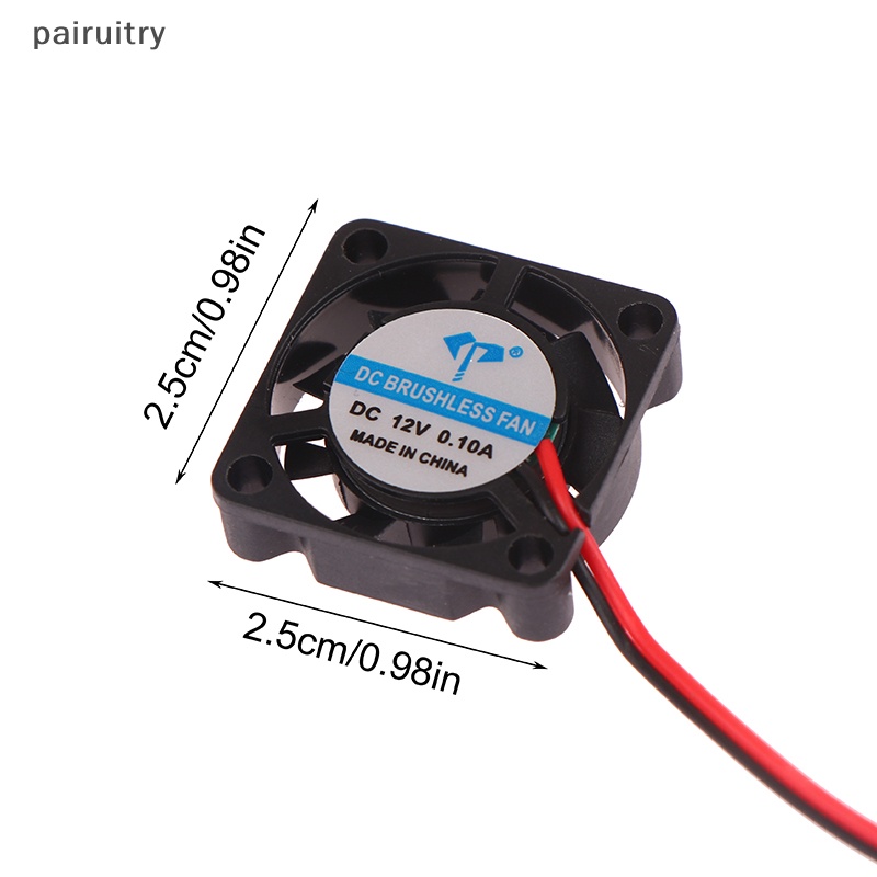 Prt 1Pc 25*25*7mm DC2507 Kipas Angin Pendingin 2-Pin Mute5/12 /24V Brushless Mini Cooling Fan PRT