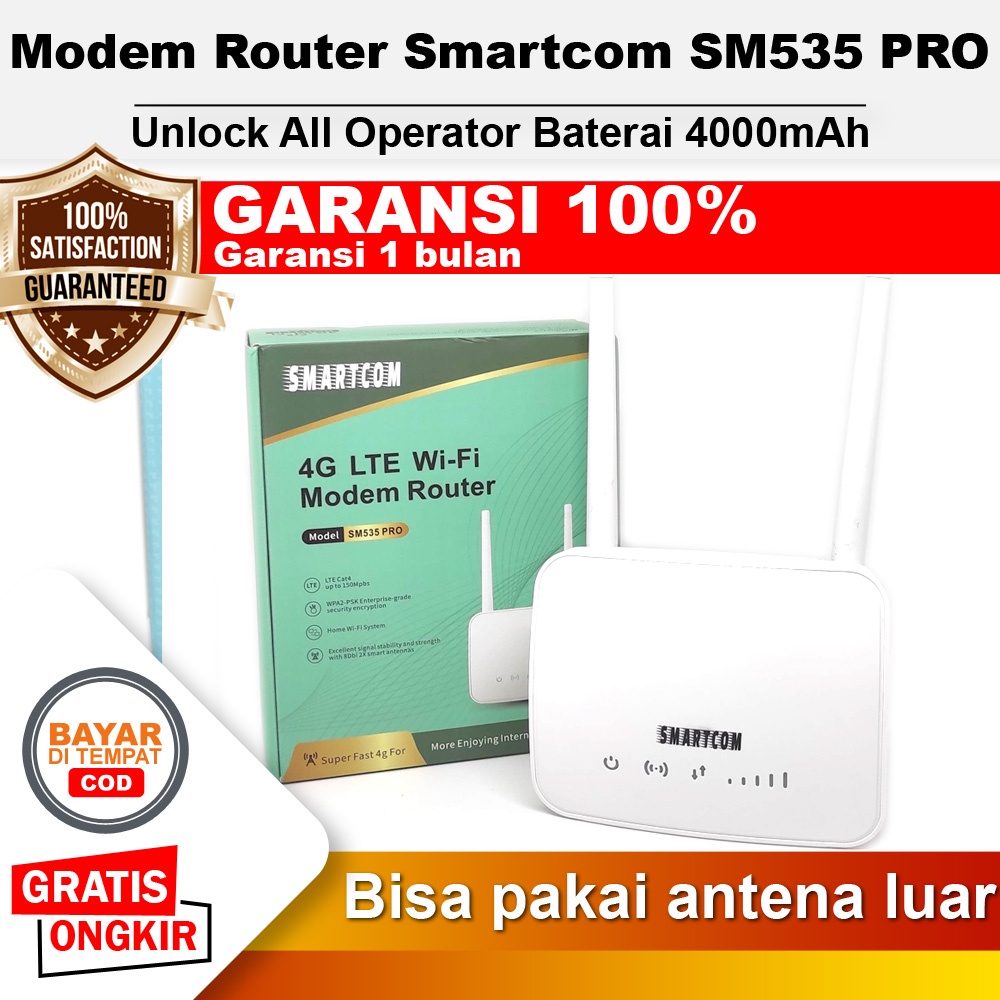 SMARTCOM SM-535 PRO Modem Wifi Router 4G LTE Unlock All Operator SM535