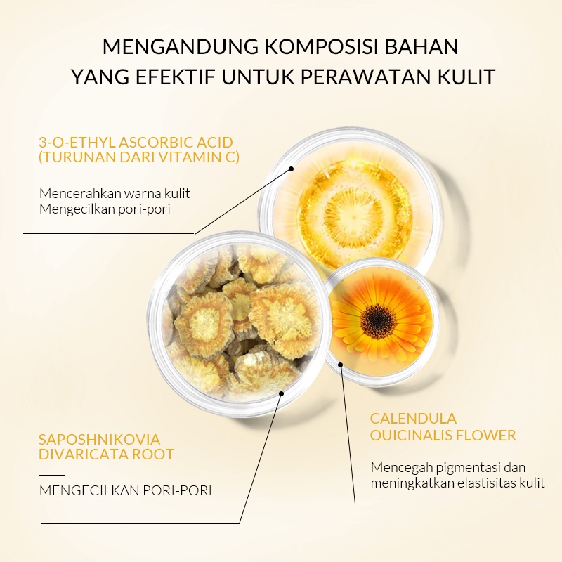 BIOAQUA 10X Vitamin C Whitening Essence 30ml/50ml Serum Vitamin C Wajah Serum Wajah Brightening