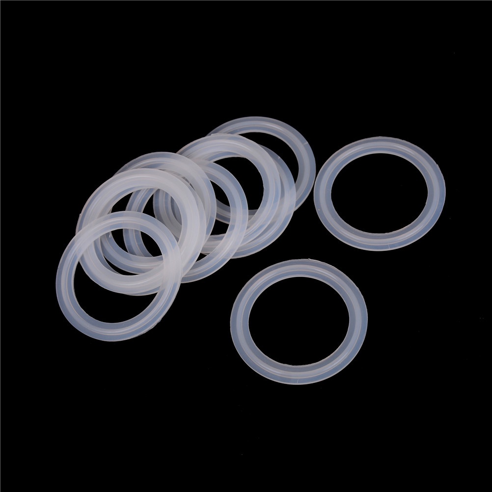 Ggg 10Pcs 2&quot; Sanitary Tri Clamp Silicon Gasket Cocok 64mm OD Type Ferrule Flange ID