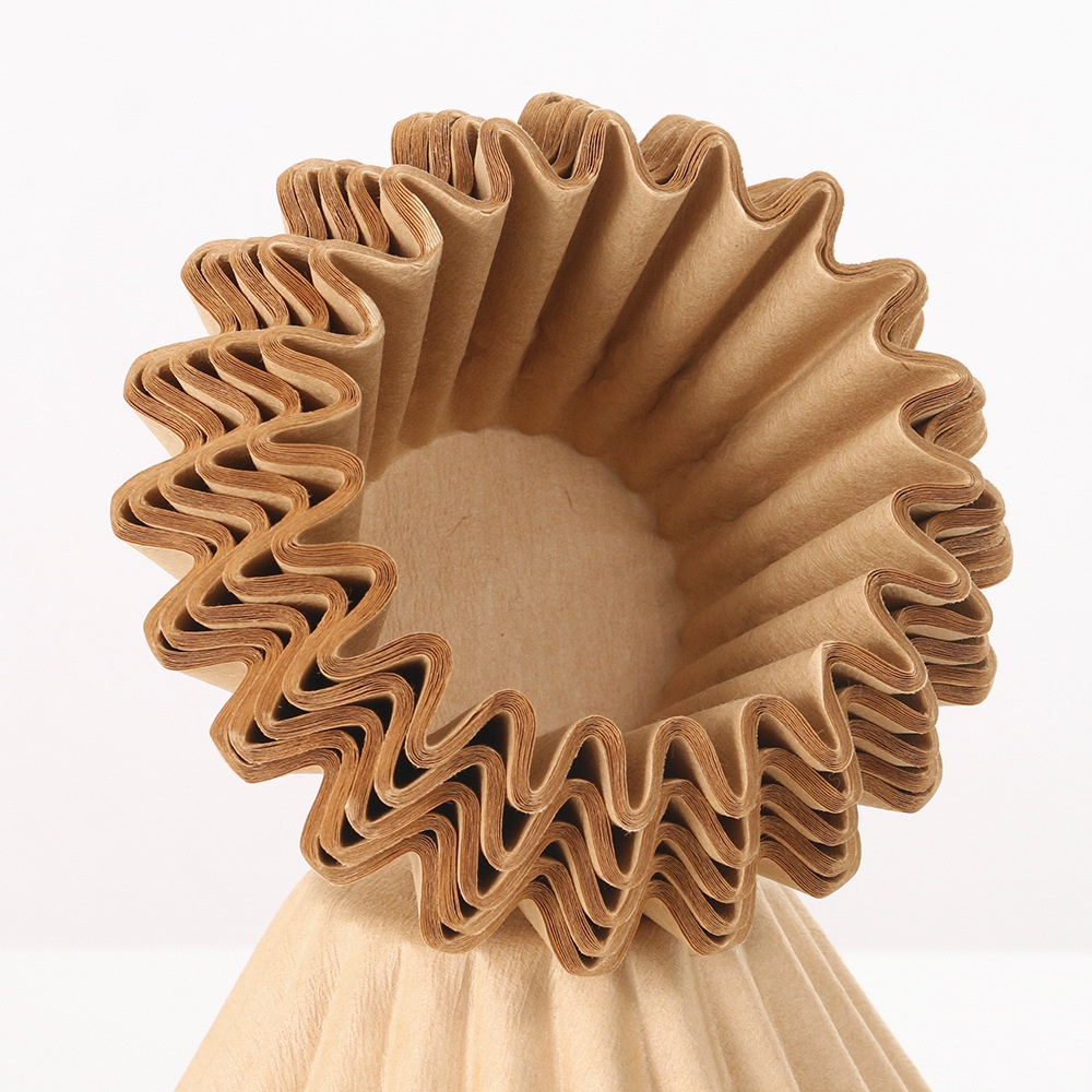 Paper 50 Buah Kertas Penyaring Kopi Kertas Penyaring Bubur Kayu Mentah 185*50Mm Mangkuk Kue Mangkuk Kayu Alami Aksesori Mesin Kopi Penyaring Kopi