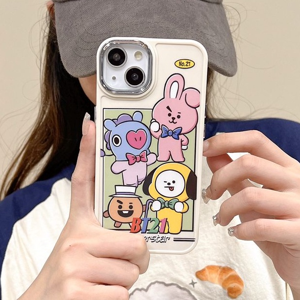 All New Electroplated Camera Skin Silicone Soft Case IPhone 11 12 13 14 Pro Max Women's Fashion Gift Cute Cartoon Phone Case BT