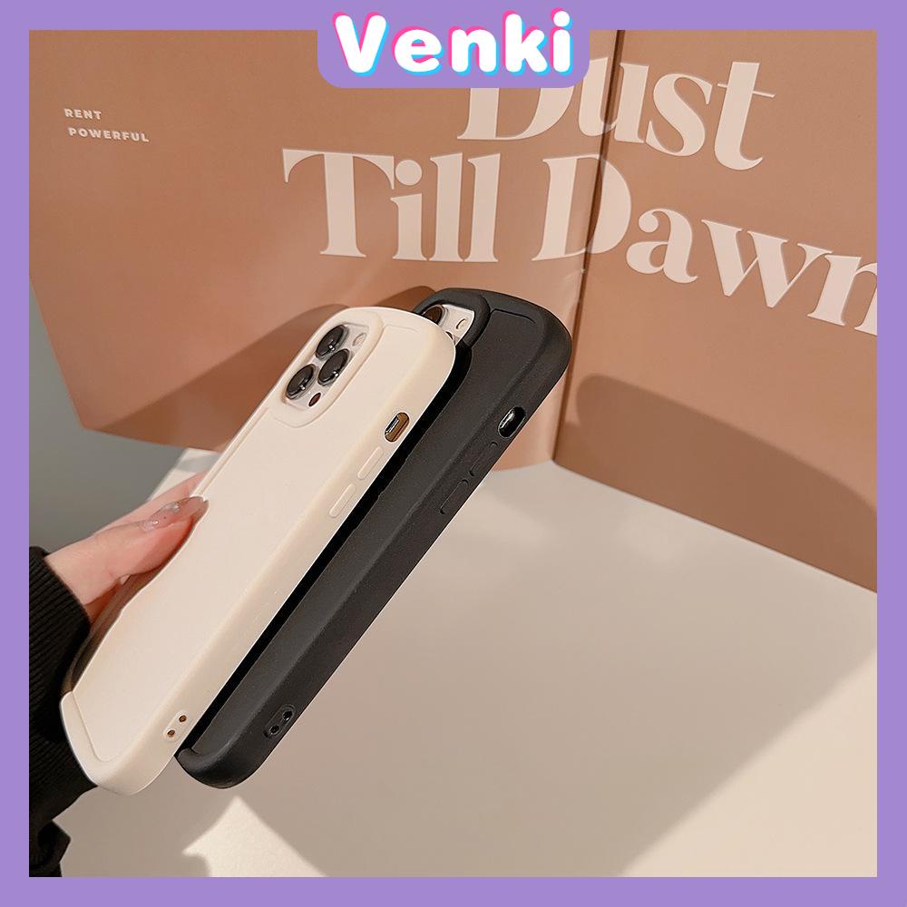 VENKI - Untuk iPhone 11 iPhone Case Kulit Matte Terasa Hitam Putih Airbag Shockproof Protection Camera Lubang Besar Kompatibel dengan iPhone 1413 Pro max 12 Pro Max xr xs max 7Plus 8Plus