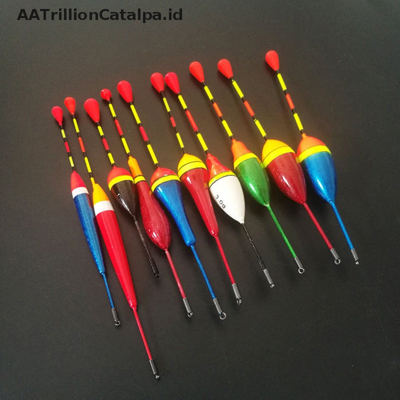 Aatrillioncatalpa 10pcs Pelampung Pancing Set Pelampung Bobber Tongkat Lampu Pancing Mengapung Berfluktuasi Mix Size Color float Pelampung Untuk Memancing Aksesoris ID