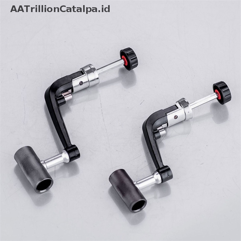 Aatrillioncatalpa 1PC Folding Rocker Arm Crank Handle Pengganti Gulungan Pancing Retrofit ID