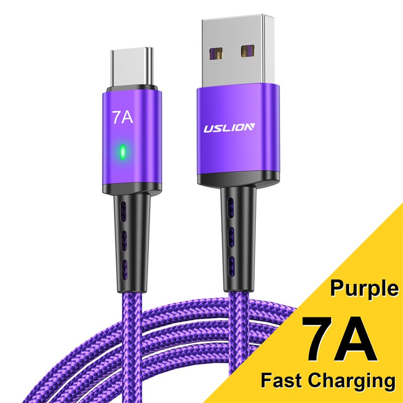 7a Kabel USB Tipe C Kawat Untuk Samsung S22 S20 Ponsel Pengisian Cepat USB C Kabel Tipe C Charger Kabel Data