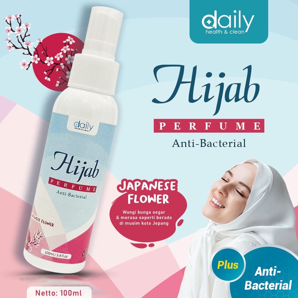 Parfum Hijab Spray Daily Hijab Perfume Anti Bakteri Pengharum Hijab