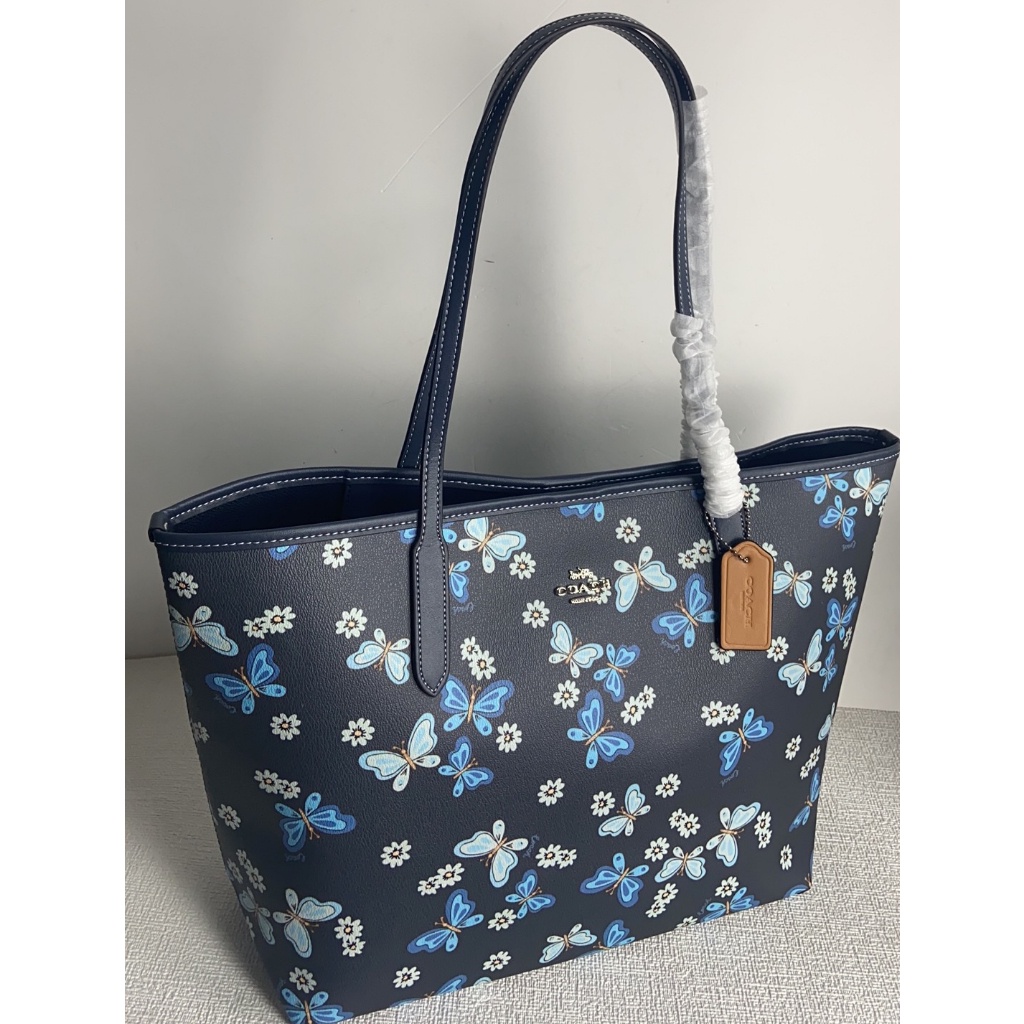 Coach City Tote With Lovely Butterfly Print