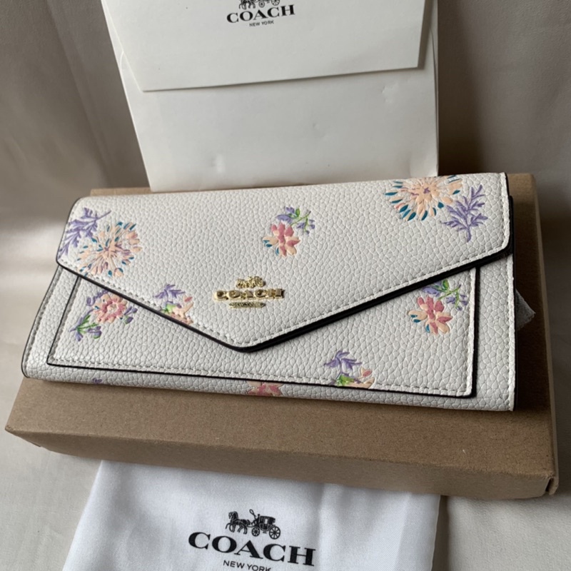 Coach Soft Wallet With Meadow Prairie Print(69842)