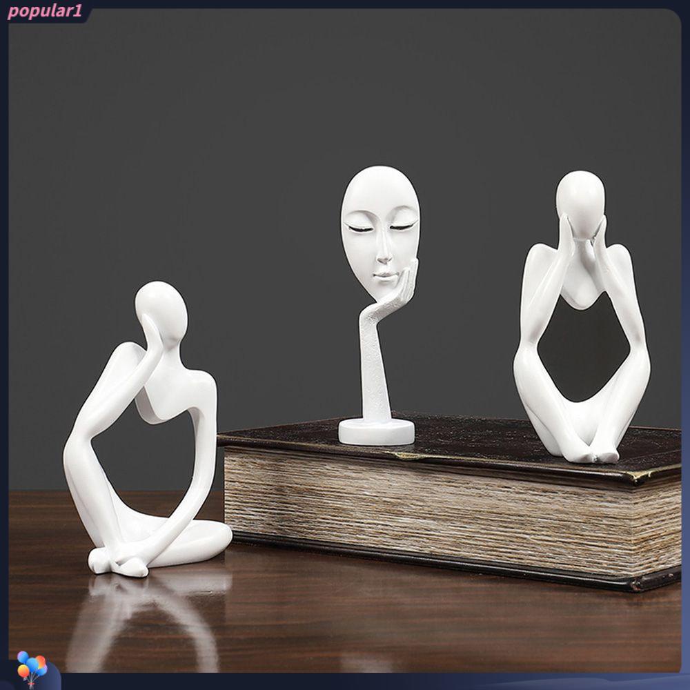 Populer Patung Thinker Gaya Eropa Dekorasi Desktop Handmade Kerajinan Tangan Abstrak Art Statue
