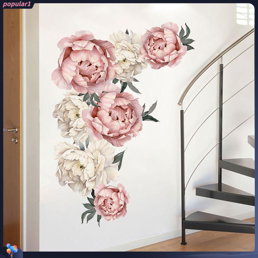 Populer Wall Decal Reusable Bedroom Rose Dekorasi Rumah