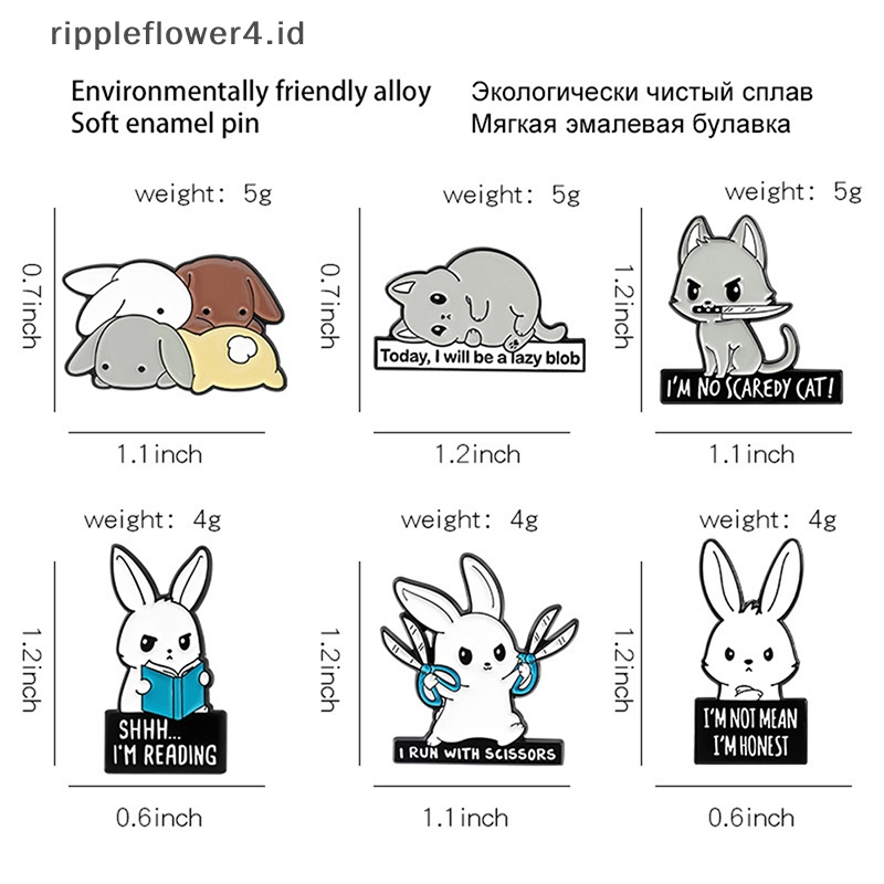 {rippleflower4.id} Lucu Kartun sushi Kucing Kerah pin Lencana Bros Ransel Pakaian Dekorasi~