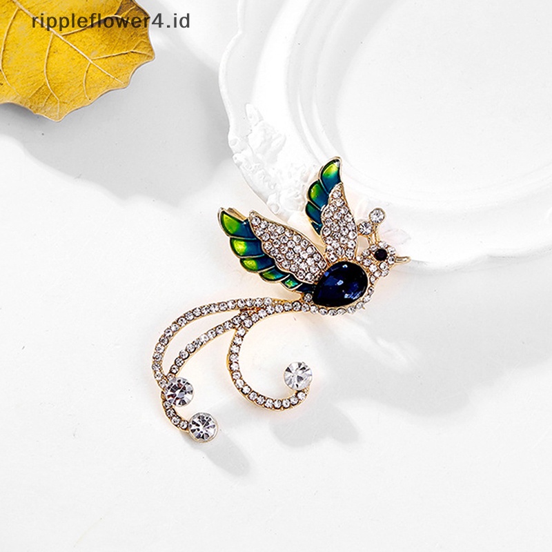 {rippleflower4.id} Fashion Berlian Imitasi Phoenix Burung Bros Untuk Wanita Syal Pakaian Brooch Pin Pesta Pernikahan Perhiasan Aksesoris Hadiah~