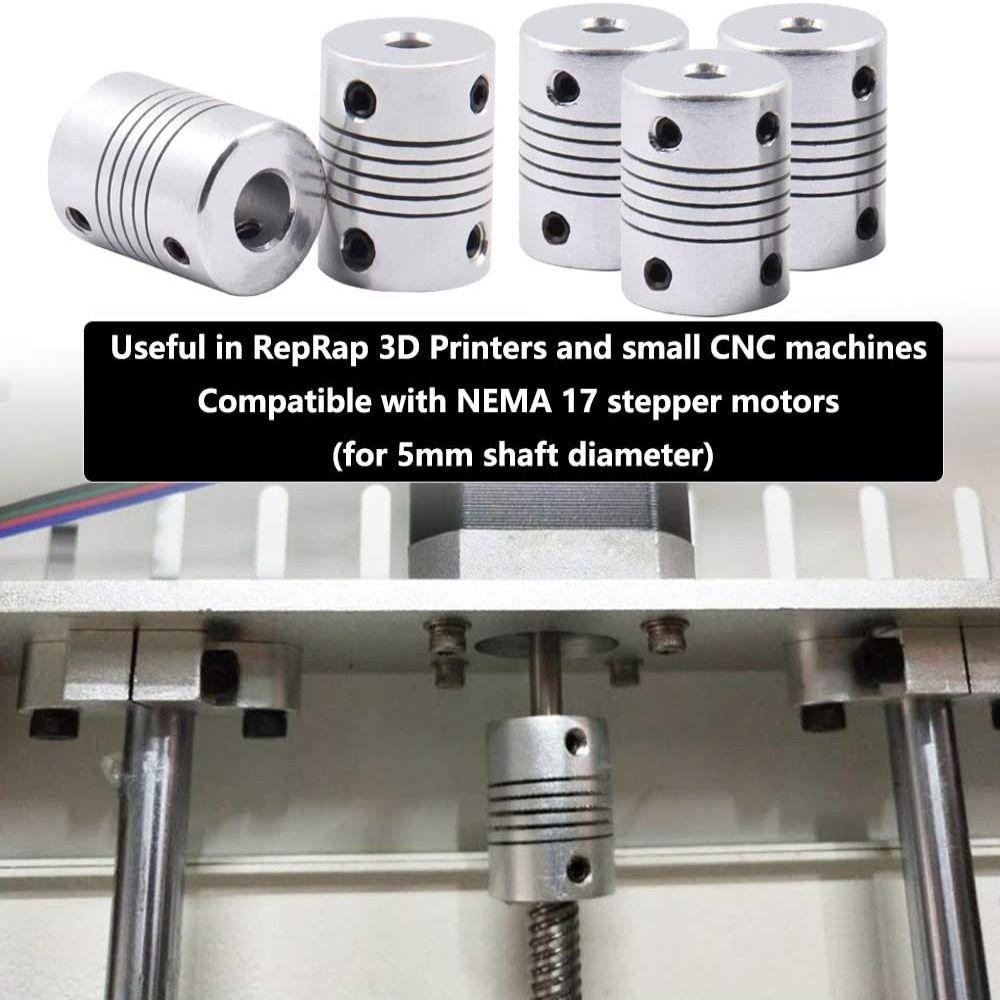 Populer 5pcs Kopel Fleksibel Banyak Digunakan Untuk Printer 3D Aksesoris Printer 3D Bahan Aluminium Alloy
