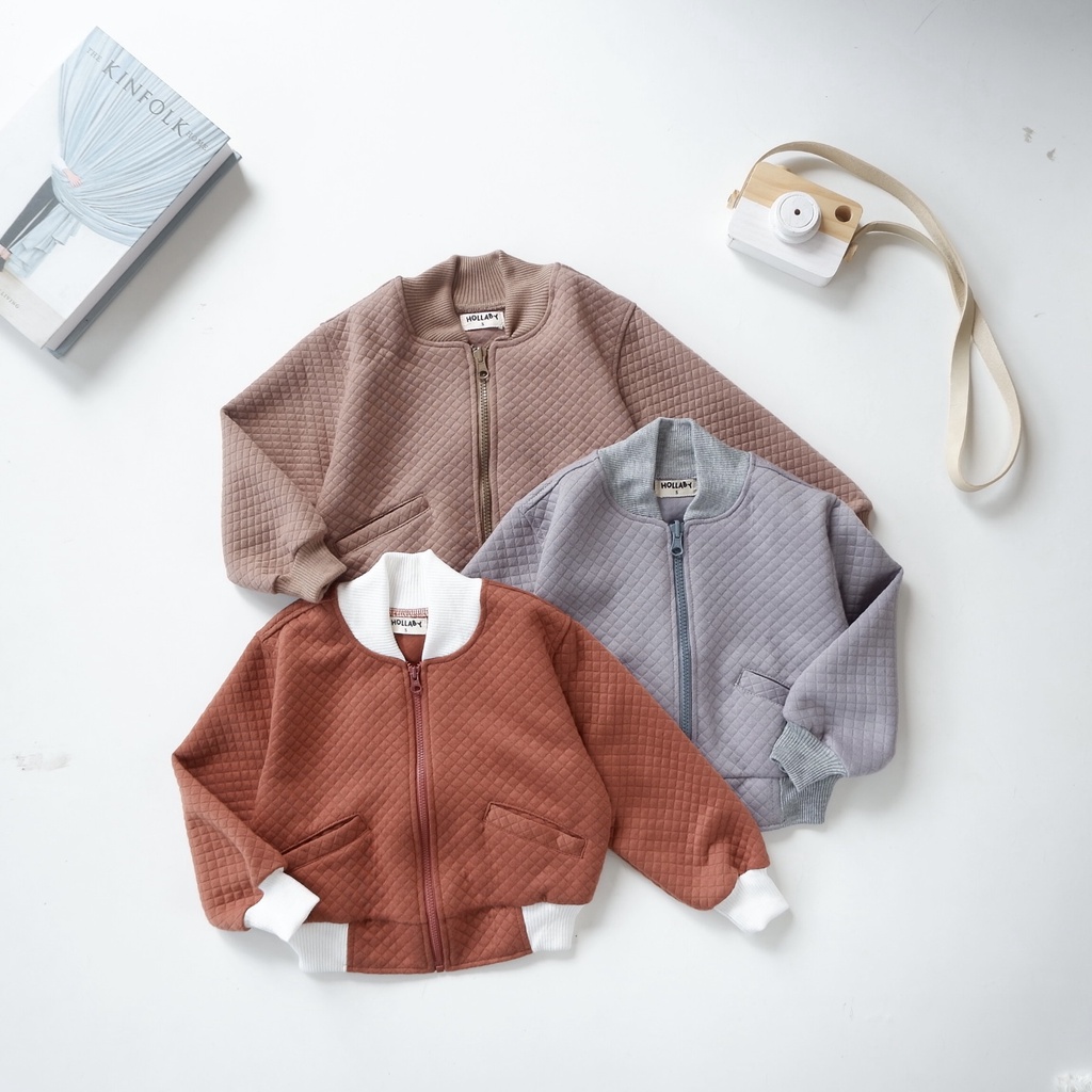 JACKET BOMBER ZIPPER ANAK UNISEX (1-6 YEARS)
