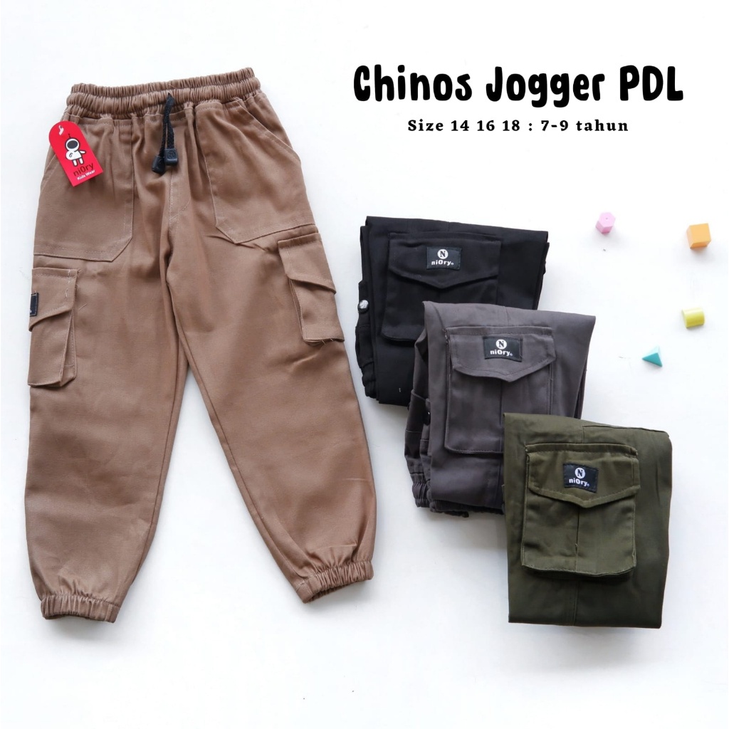 Celana Panjang Jogger Joger Chinos Anak Laki Cowok PDL 2 3 4 5 6 7 8 9 Tahun