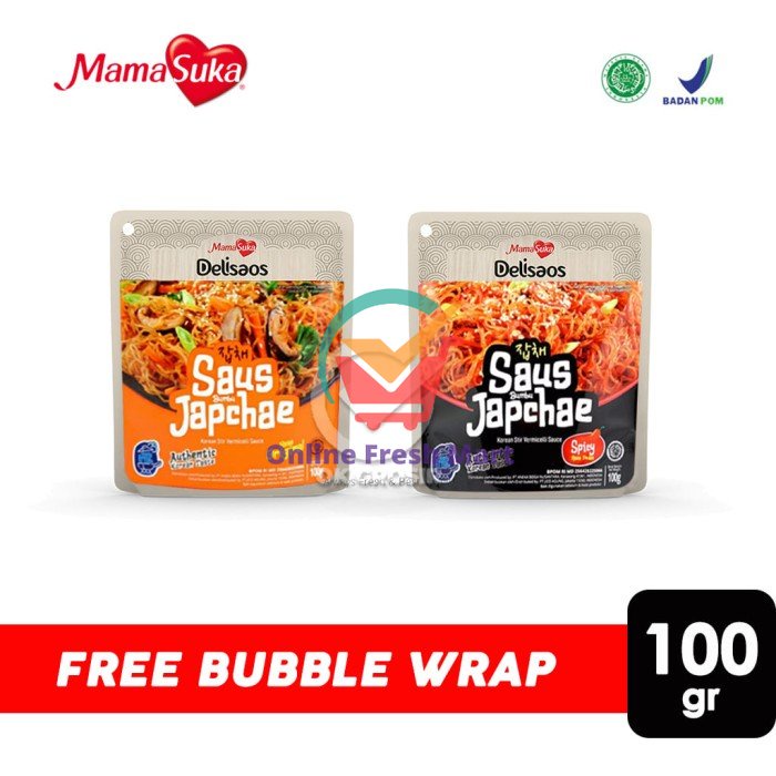 

Mamasuka Delisaos Saus Japchae / Korean Stir Vermicelli Sauce [100 gr] - Online Fresh Mart Denpasar