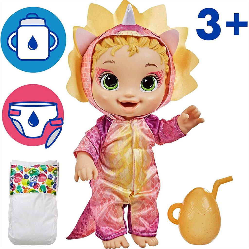 BABY ALIVE Dino Cuties Triceratops Blonde Hasbro F0933