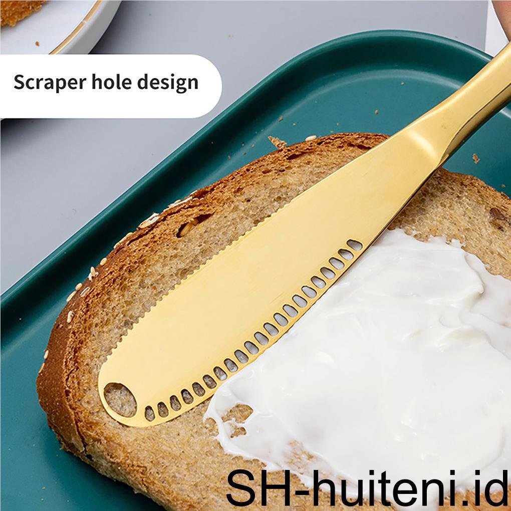 2x Butter Slicer Alat Pengiris Stainless Steel Pengerjaan Halus Ukuran Kompak Handily Gripped Hole Lap Dapur Gadget