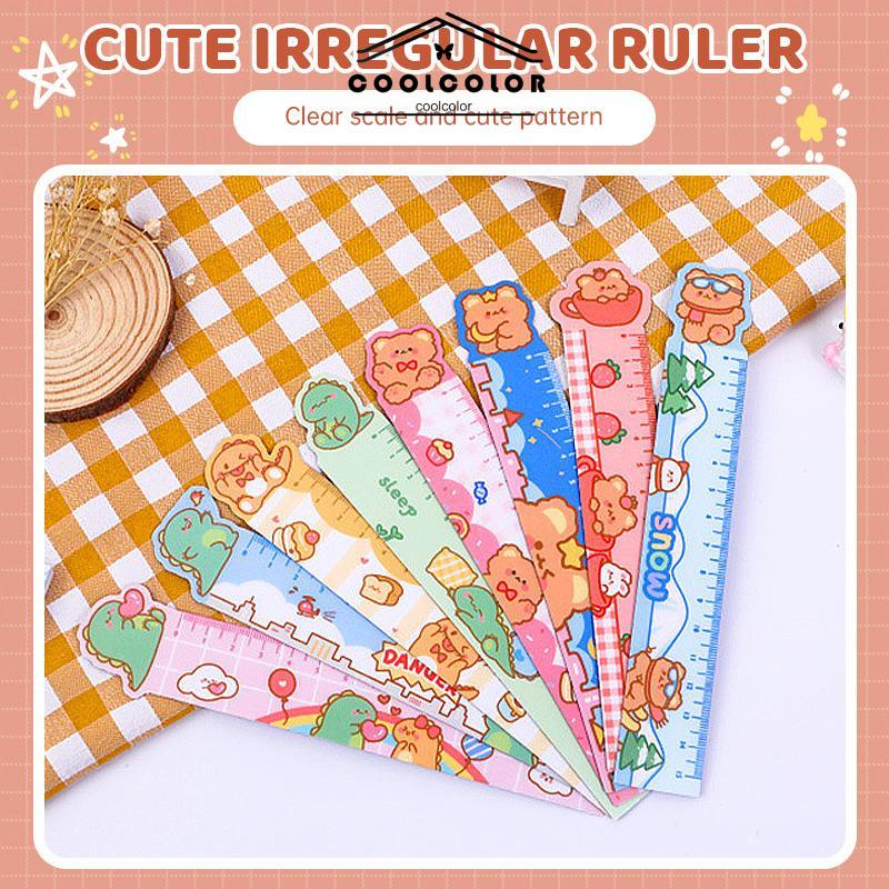 

COD❤️Cute Magnetic Ruler Office15cm Soft Ruler for Students Creative Stationery- cl